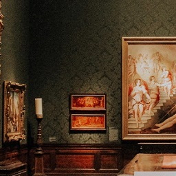 paintings in an antique room 2