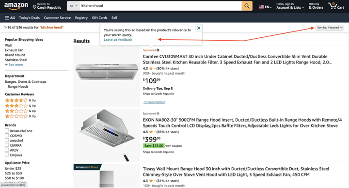 Amazon.com website example