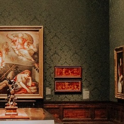 paintings in an antique room 3