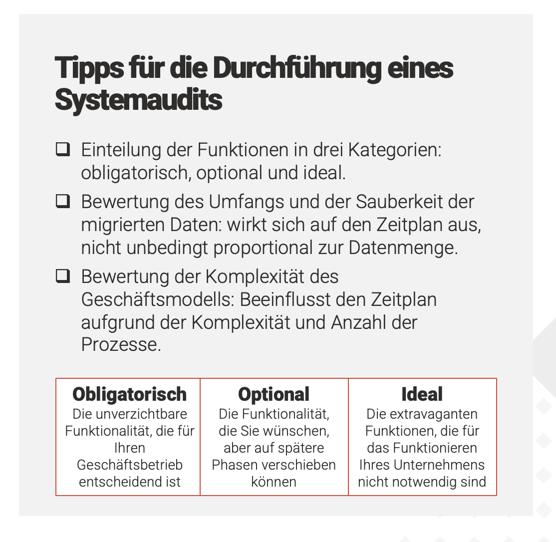 system audit tipps