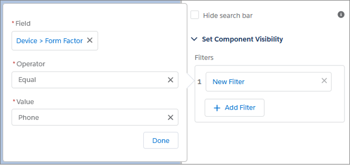 Illustration of Salesforce device-specific dynamic forms