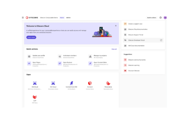 Portál Sitecore Cloud