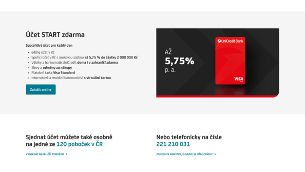 Website der Unicredit Bank