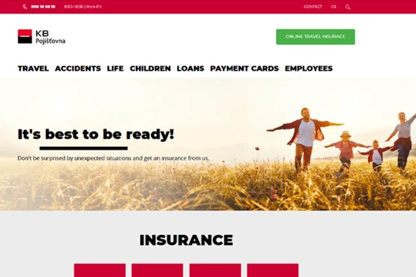 KB Pojišťovna-website