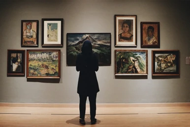 Christies schilderijen in galerie