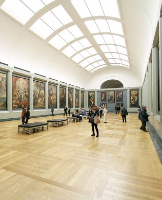 Glazen plafond galerij